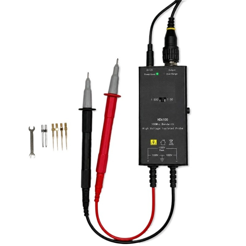 High Voltage Differential Probe 100Mhz 1300V - Für aktive Hochspannungs-Differenzsonde, isoliert, 100 MHz
